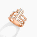 Belle Vante Avenues Crown Ring Rose Gold Diamond