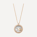 Happy Sun Moon and Stars Pendant Ethical Rose Gold Diamonds
