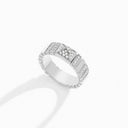 Belle Vante Cleo 2 Link Full Diamond Ring White Gold Diamond