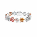 Belle Vante White Yellow and Pink Gold Multi-Gemstone and Diamond Bracelet