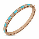 Belle Vante Art Deco Bangle with Turquoise and Diamonds