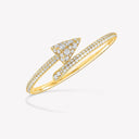 Belle Vante Follow Me Pavé Diamond Bangle Yellow Gold