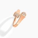Belle Vante Cleo Midi Ring Diamond Pyramids Rose Gold