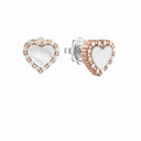 Belle Vante Pink and White Gold Earrings with Mother of Pearl and Diamonds