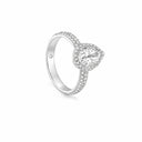 Belle Vante Platinum and Diamond Pear-Cut Engagement Ring
