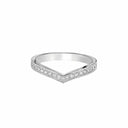 Belle Vante Joséphine Aigrette Wedding Band Platinum Diamonds 2.3mm