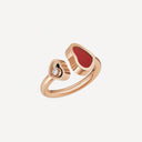 Happy Hearts Ring Belle Vante Ethical Rose Gold Diamond Red Stone