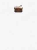 Belle Vante Flap Bag Patinated Lambskin & Gold-Tone Metal Dark Brown
