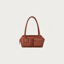 Ice Cube Shoulder Bag Belle Vante Ethical Cognac Calfskin