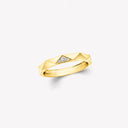 Belle Vante Pavé Diamond Band Ring in Yellow Gold 3.2mm