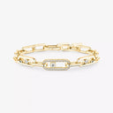 Move Link Diamond Bracelet Yellow Gold 1.03ct