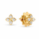 Belle Vante Princess Flower Earrings in 18kt Gold with Diamonds