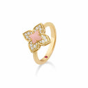 Belle Vante Venetian Princess Ring in 18kt Yellow Gold with Diamonds and Opal