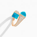 Belle Vante Cleo Diamond Ring Rose Gold Turquoise