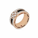 Belle Vante Love in Verona Ring in 18k Rose Gold with Black Jade and Diamonds