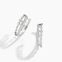 Belle Vante White Gold Diamond Hoop Earrings