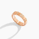 Belle Vante Cleo 2 Link Slim Full Diamond Ring Rose Gold Diamond