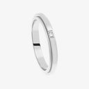 Belle Vante Small White Gold Diamond Turning Ring
