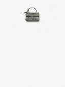 Belle Vante Flap Bag with Top Handle Lambskin & Gold-Tone Metal White & Black