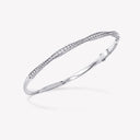 Belle Vante Spiral Pavé Diamond Bangle White Gold