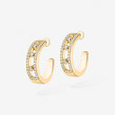Move Classique Pavé Hoop Earrings 18k Yellow Gold 0.50ctw