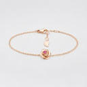 Belle Vante Medium Rose Gold Pink Sapphire Chain Bracelet