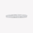 Belle Vante Emerald Cut Diamond Line Bracelet White Gold