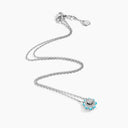 Belle Vante Tip-Top Diamond Pendant Necklace White Gold Sea Blue Chalcedony