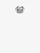 Belle Vante Small Shopping Bag Mesh, Calfskin & Gold-Tone Metal Transparent & Black