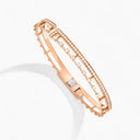 Rose Gold Diamond Open Hinged Bracelet