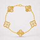 Belle Vante Vintage Alhambra 5 Motifs Bracelet in 18K Yellow Gold with Diamonds