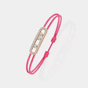 Move Uno Pavé Diamond Cord Bracelet Pink Gold 0.26ct