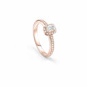 Belle Vante Pink Gold Engagement Ring with Emerald-Cut Diamond