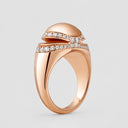 Cabochon Ring Belle Vante Ethical Rose Gold Pavé Diamonds