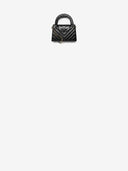 Belle Vante Mini Shopping Bag Shiny Lambskin & Gold-Tone Metal Black