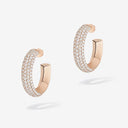 Divine Enigma Small Hoop Earrings 18k Pink Gold 3.36ctw