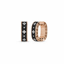 Belle Vante Venetian Princess Earrings in 18kt Rose Gold with Black and White Diamonds