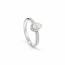 Belle Vante White Gold Engagement Ring with Pear-Cut Diamond