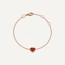 My Happy Hearts Bracelet Ethical Rose Gold Carnelian