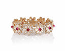 Belle Vante Tiaré Bracelet with Mother of Pearl Rubellite and Diamonds