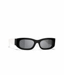 Belle Vante Rectangle Sunglasses Acetate Black & White