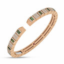 Belle Vante Sauvage Privé Bangle with Diamonds and Green Tourmaline