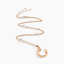 Belle Vante Cleo Venus Gold Midi Long Chain Pendant Rose Gold White Agate