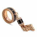 Belle Vante Art Deco Ring in 18k Rose Gold with Black Jade and Diamonds