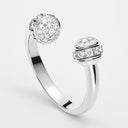 Belle Vante Medium White Gold Diamond Open Ring