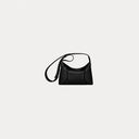 Diamond Crossbody Bag Black Grained Calfskin