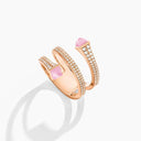 Belle Vante Cleo Diamond Twist Ring Rose Gold Custom Gemstone