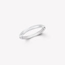 Belle Vante D Shape Wedding Band Platinum 2mm