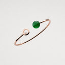 Happy Diamonds Planet Bangle Belle Vante Ethical Rose Gold Diamond Green Agate