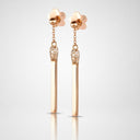 Belle Vante Accendimi Earrings in 18k Rose Gold with White and Champagne Diamonds
